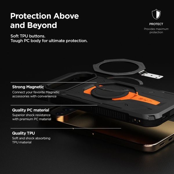 Чохол VRS Design TerraGuard ACTIVE Magnetic Guardian Black для Google Pixel 11 Pro XL