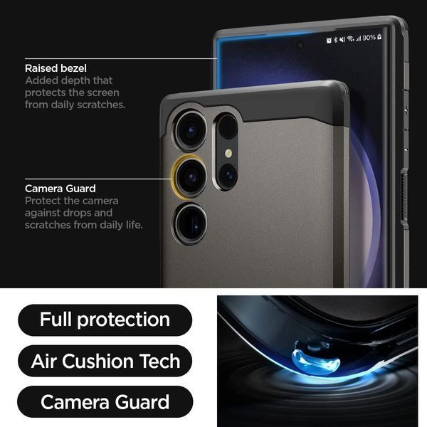 Чохол Spigen Tough Armor Gunmetal для Samsung Galaxy S23 Ultra SM-S918 ACS05624