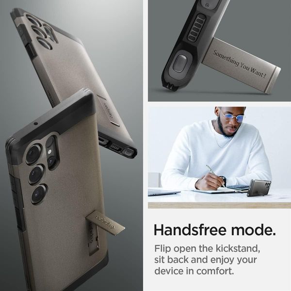 Чохол Spigen Tough Armor Gunmetal для Samsung Galaxy S23 Ultra SM-S918 ACS05624