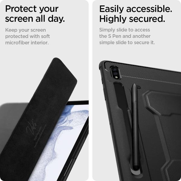Чехол Spigen Rugged Armor Pro Black для Galaxy Tab S7 Plus | S8 Plus ACS01607 1855693222 фото