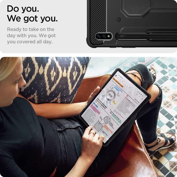 Чехол Spigen Rugged Armor Pro Black для Galaxy Tab S7 Plus | S8 Plus ACS01607 1855693222 фото