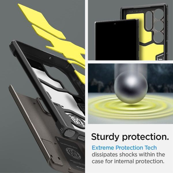 Чохол Spigen Tough Armor Gunmetal для Samsung Galaxy S23 Ultra SM-S918 ACS05624