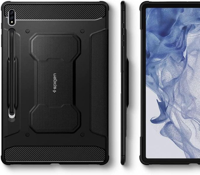 Чехол Spigen Rugged Armor Pro Black для Galaxy Tab S7 Plus | S8 Plus ACS01607 1855693222 фото