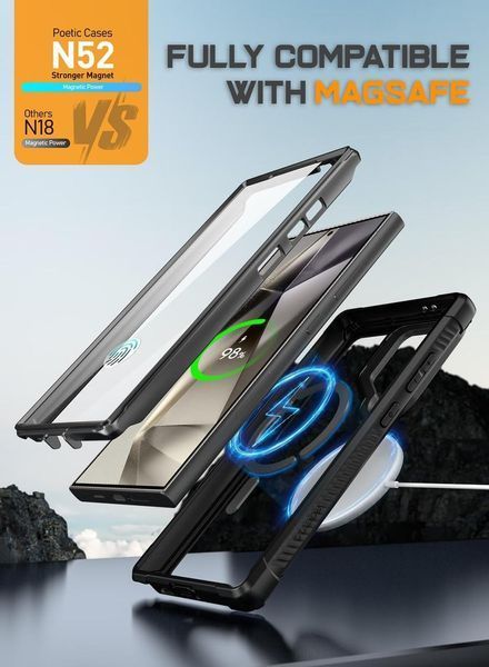 Противоударный чехол 360&deg; Poetic Guardian MagSafe для Samsung Galaxy S24 Ultra SM-S928 2119246875 фото