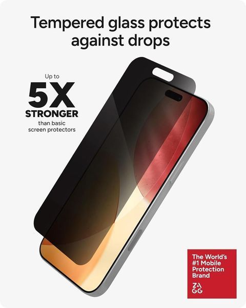 Захисне скло Zagg InvisibleShield GlassFusion Privacy XTR для iPhone 17 Pro 3163901695 фото