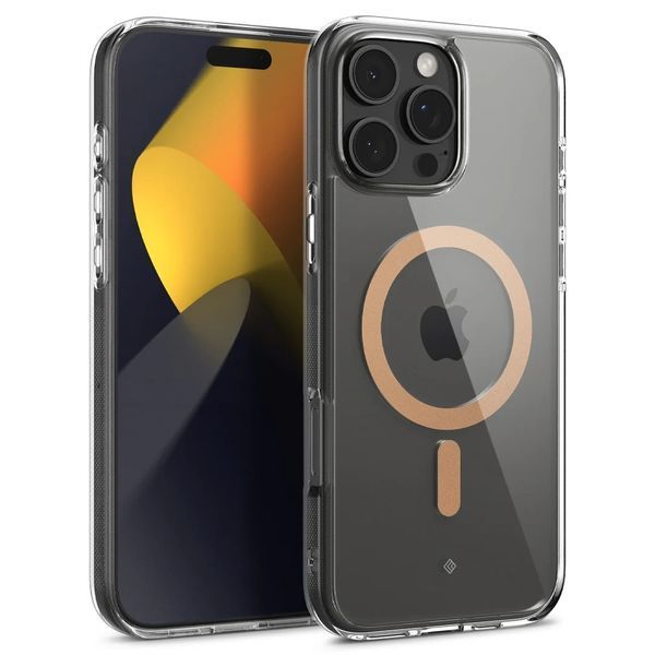 Чехол Caseology Capella Mag Clear Sepia Gold для iPhone 16 Pro ACS08305 2352067857 фото