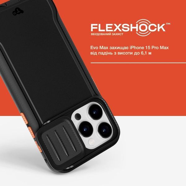 Чохол Tech21 Evo Max Black для iPhone 15 Pro Max