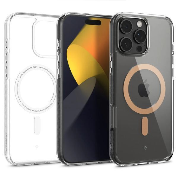 Чехол Caseology Capella Mag Clear Sepia Gold для iPhone 16 Pro ACS08305 2352067857 фото