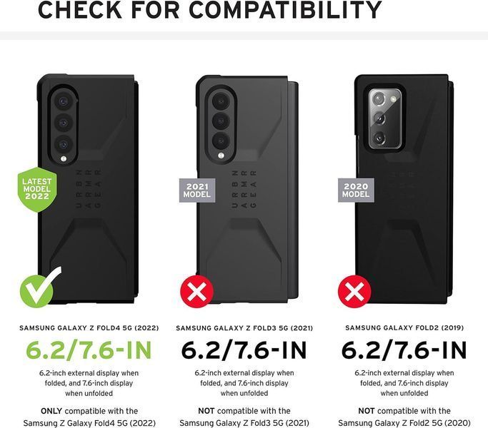 Чехол UAG Civilian Series Mallard для Samsung Galaxy Z Fold 4 1977987377 фото