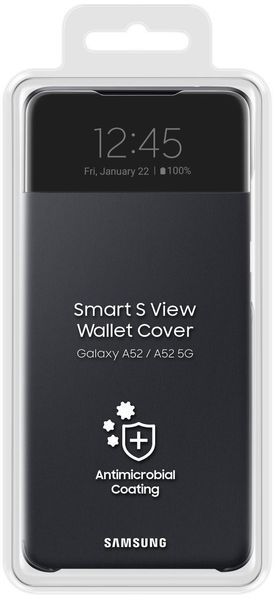 Чехол Samsung Smart S View Wallet Cover Black для Galaxy A52 1696363527 фото