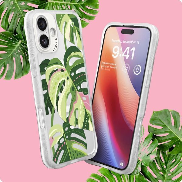 Чохол Spigen Cyrill UltraSheer MagSafe Monstera Leaves для iPhone 16 2506445870 фото