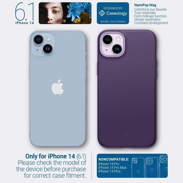 Чехол Caseology Nano Pop Mag Grape Purple для iPhone 13 | 14 ACS05085 1912668973 фото