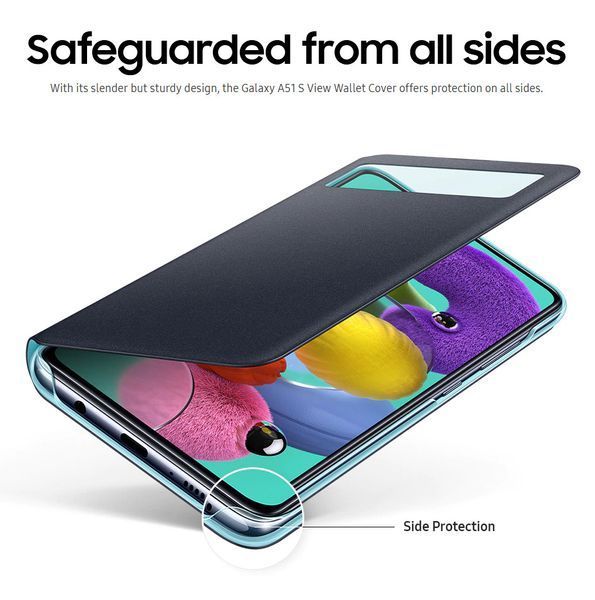 Оригинальный чехол Samsung S View Wallet Cover White для Galaxy A51 SM-A515