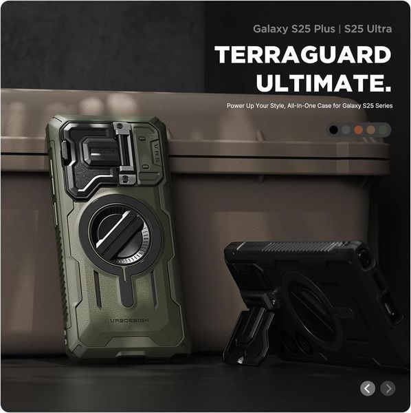 Чохол Vrs Design Terra Guard Ultimate Magnetic Matte Black для Samsung Galaxy S25 Ultra 2584371443 фото