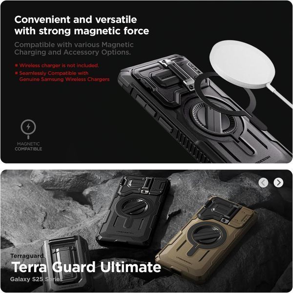 Чохол Vrs Design Terra Guard Ultimate Magnetic Matte Black для Samsung Galaxy S25 Ultra 2584371443 фото