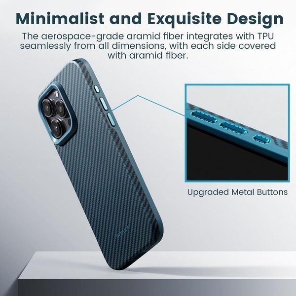 Чехол Pitaka Protective Yet Slim 1500D Twill для iPhone 15 Pro 2619990461 фото
