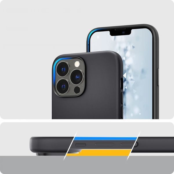 Чехол Spigen Silicone Fit Black для iPhone 13 Pro Max 1631045072 фото