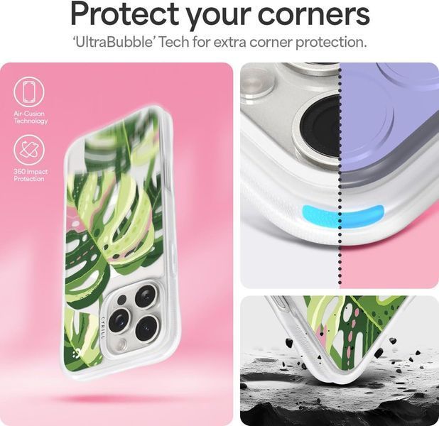 Чохол Spigen Cyrill UltraSheer MagSafe Monstera Leaves для iPhone 16 Pro Max 2502507933 фото