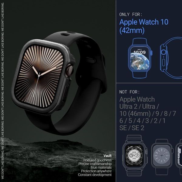 Чехол Caseology Vault Matte Black для Apple Watch Series 10 42mm ACS08595 2681022119 фото