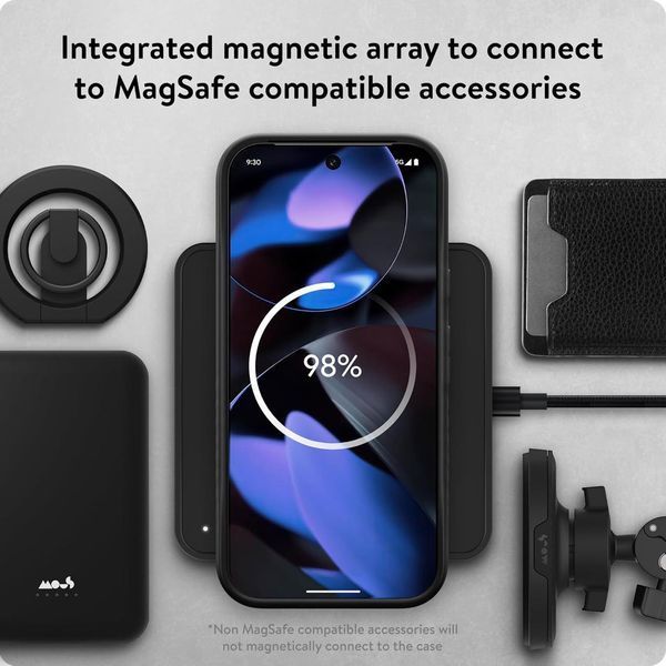 Чехол Mous MagSafe&reg; Speckled Black Fabric для Google Pixel 9 | 9 Pro 2389524895 фото