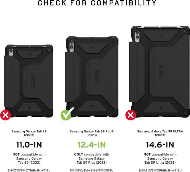Чохол UAG Metropolis SE Series Black для Samsung Galaxy Tab S9 Plus | S10 Plus 2465964975 фото
