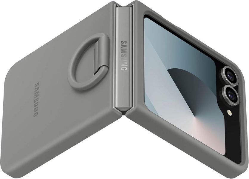 Чохол Samsung Silicone Cover With Ring Gray для Galaxy Flip 6 2567610234 фото