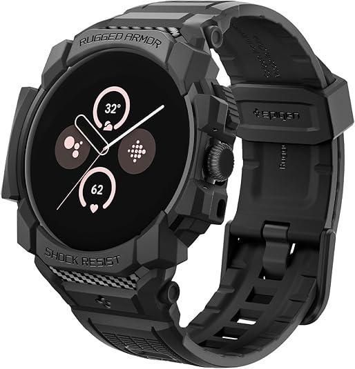 Чохол - ремінець Spigen Rugged Armor Pro Black Google Pixel Watch 3 (45mm) Band 2352288543 фото