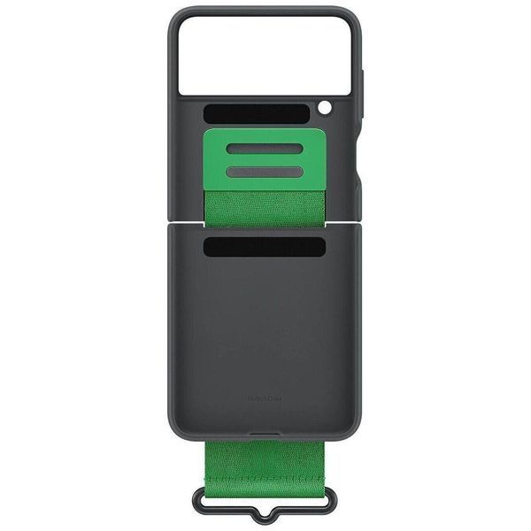 Чохол Samsung Silicone Cover With Strap Black для Galaxy Flip 4