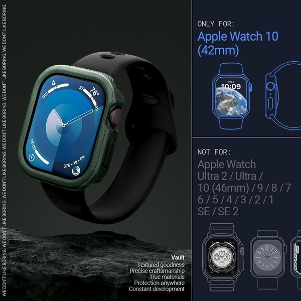 Чехол Caseology Vault Midnight Green для Apple Watch Series 10 42mm ACS08596 2681028722 фото
