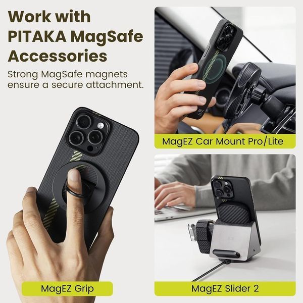 Чохол Pitaka MagEZ Case 4 Break the Line для iPhone 15 Pro Max 3010732668 фото