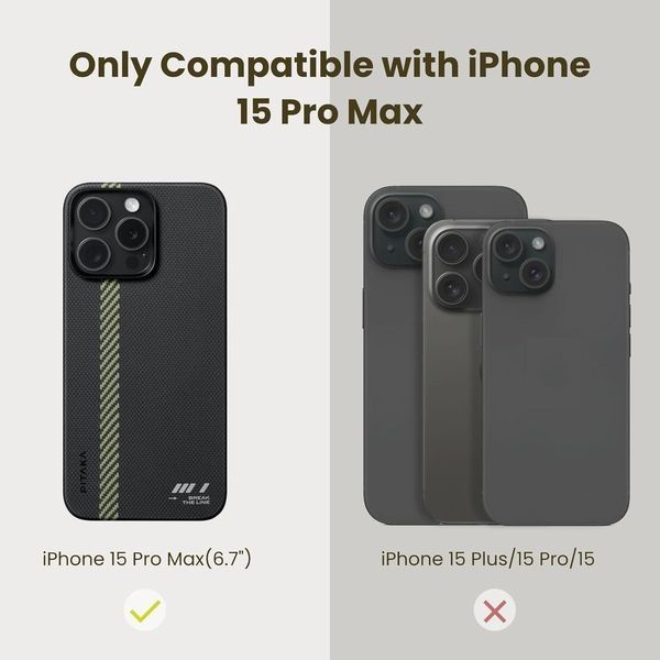 Чохол Pitaka MagEZ Case 4 Break the Line для iPhone 15 Pro Max 3010732668 фото