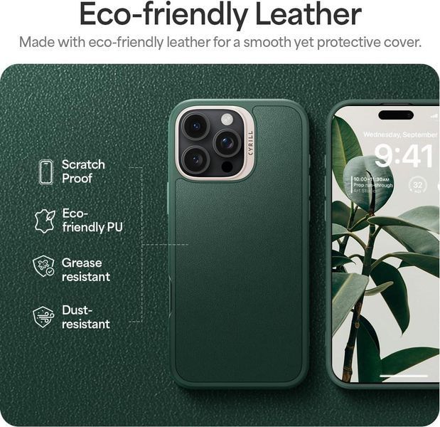 Чехол Spigen Cyrill Kajuk Magsafe Forest Green для iPhone 16 Pro Max ACS08398 2498366833 фото