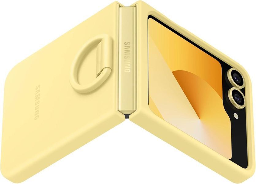 Чехол Samsung Silicone Cover With Ring Yellow для Galaxy Flip 6 2567616860 фото
