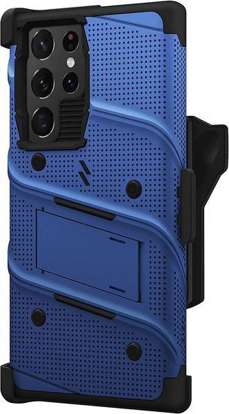 Противоударный чехол Zizo Bolt Series Blue с клипсой для Samsung Galaxy S22 Ultra SM-G908