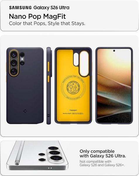 Чохол Spigen Nano Pop MagFit Blueberry Navy для Samsung Galaxy S26 Ultra ACS11037 2940546590 фото