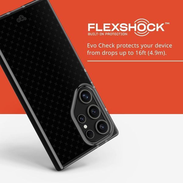 Противоударный чехол Tech21 Evo Check Smoke Black для Samsung Galaxy S24 Ultra 2847859836 фото