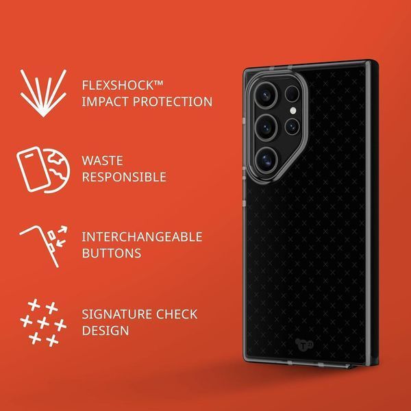 Противоударный чехол Tech21 Evo Check Smoke Black для Samsung Galaxy S24 Ultra 2847859836 фото