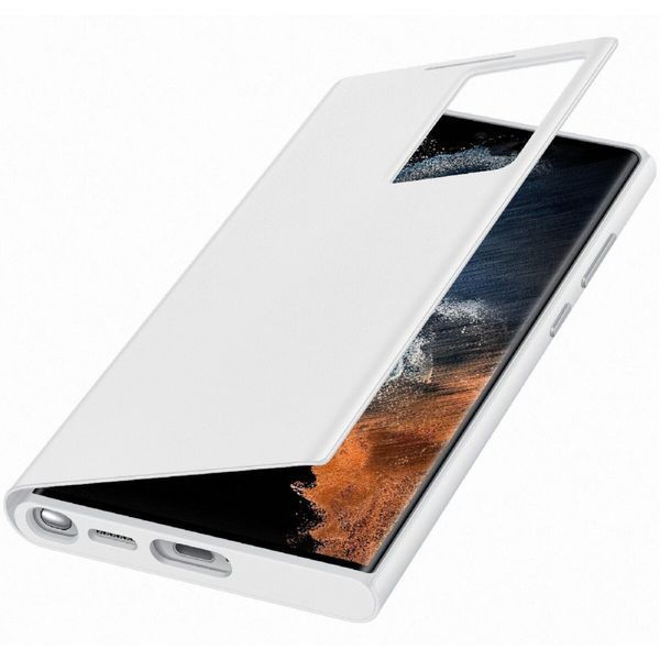 Чехол Samsung Clear View Cover White для Galaxy S22 Ultra SM-908