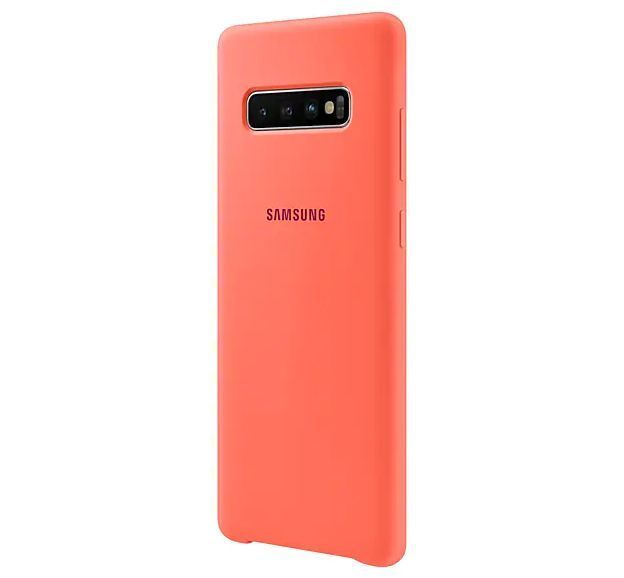 Оригинальный чехол Samsung Silicone Cover Berry Pink для Galaxy S10 Plus SM-G975 1401552431 фото