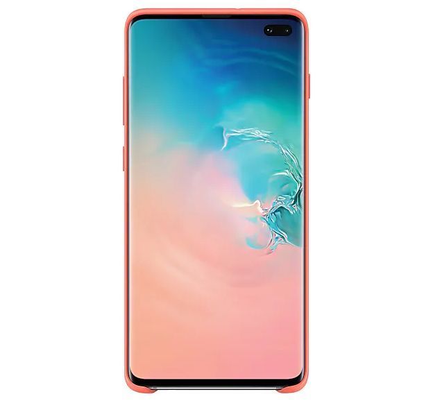 Оригинальный чехол Samsung Silicone Cover Berry Pink для Galaxy S10 Plus SM-G975 1401552431 фото