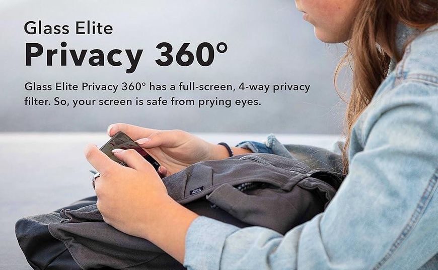 Захисне скло ZAGG InvisibleShield Glass Elite Privacy 360 для iPhone 15 Pro Max 2353557768 фото