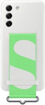 Чохол Samsung Silicone Cover with Strap White для Galaxy S21 FE SM-G990 2071820257 фото