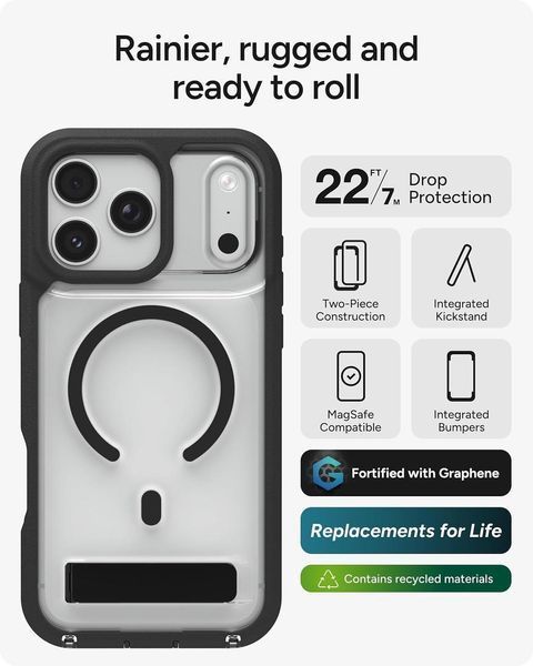 Чехол Zagg Gear4 Painier Magsafe Clear Black для iPhone 18 Pro Max | 17 Pro Max 3100291034 фото
