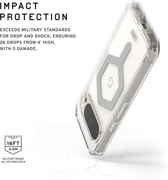 Противоударный чехол UAG Plyo Pro Ice Silver Magnetic Series Pixel 9 | 9 Pro 2831084241 фото