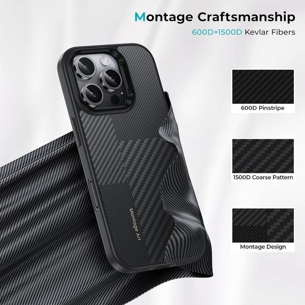 Чохол Benks Montage Armor Pro Kevlar MagSafe 600D | 1500D для iPhone 16 Pro Max 3165252729 фото