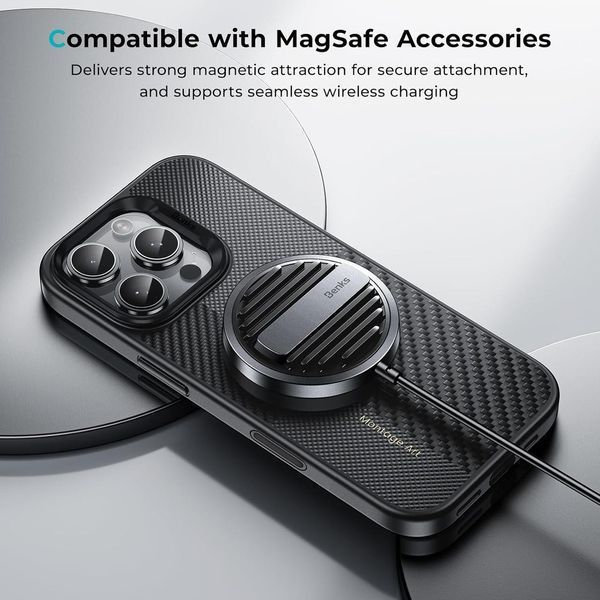 Чохол Benks Montage Armor Pro Kevlar MagSafe 600D | 1500D для iPhone 16 Pro Max 3165252729 фото