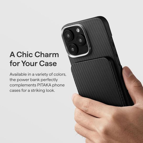 Магнитный повербанк Pitaka Aramid Magnetic Power Bank Qi2 5000mAh Twill 3130720101 фото