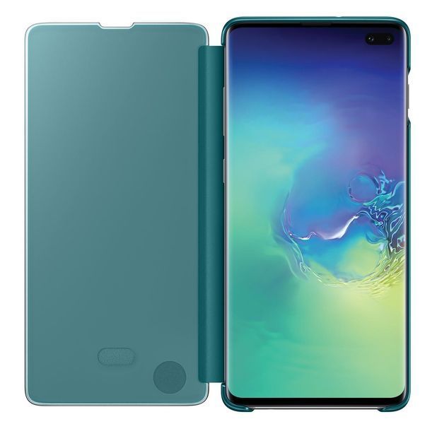 Оригинальный чехол Samsung Clear View Cover Green для Galaxy S10 Plus SM-G975 1703472406 фото