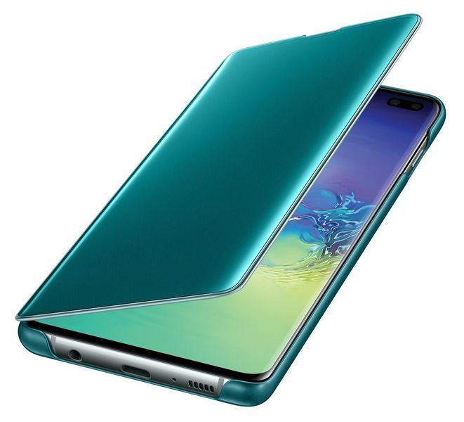 Оригинальный чехол Samsung Clear View Cover Green для Galaxy S10 Plus SM-G975 1703472406 фото