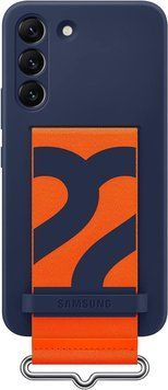 Чохол Samsung Silicone Cover with Strap Navy для Galaxy S22 SM-S901 2071840401 фото